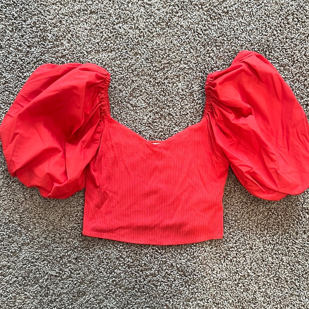 Abercrombie & Fitch Puff Sleeve Top
